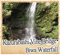 Kazurabashi Vine Bridge Biwa Waterfall